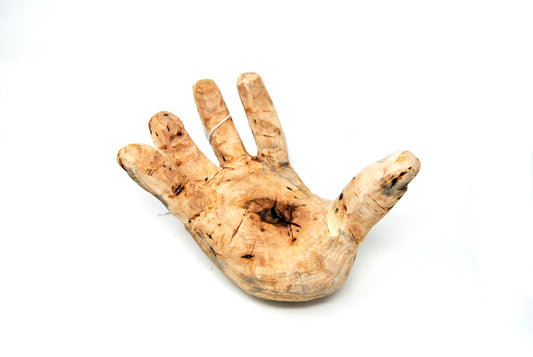 Open Hand Wood Carving