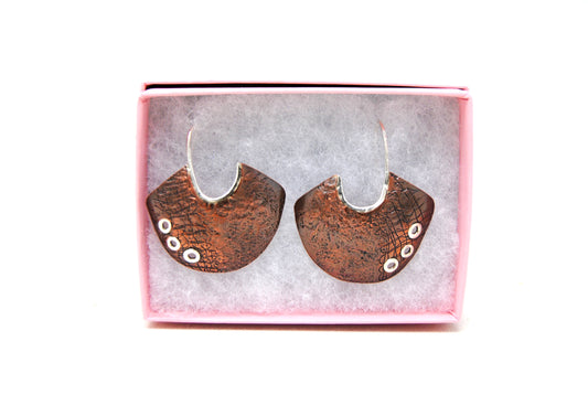 Copper Shield Earrings
